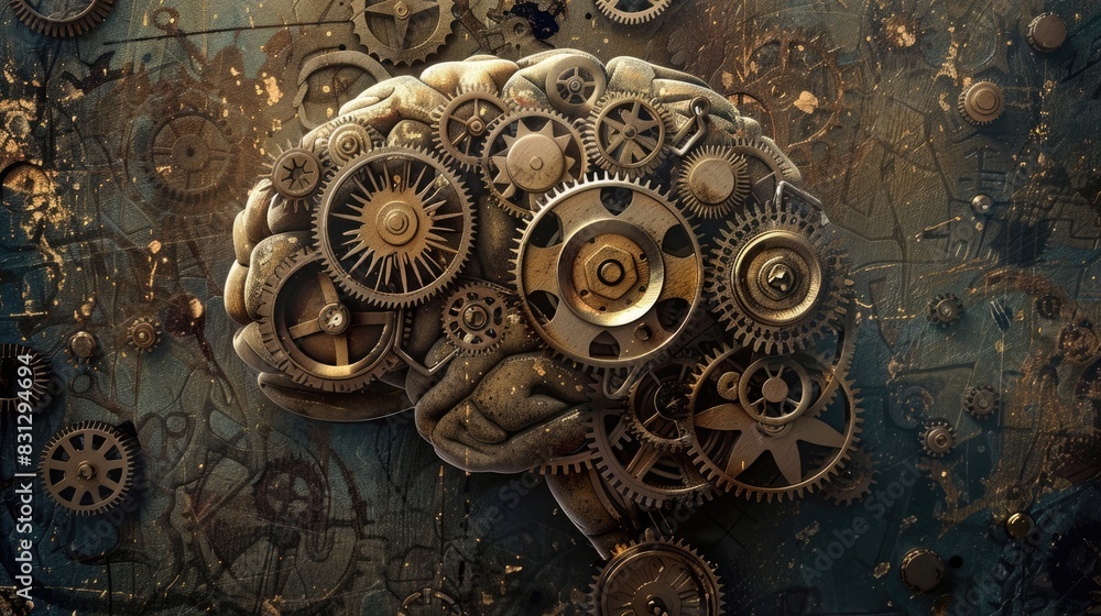 An image of a brain with gears and cogs, representing the mechanistic nature of thought. An image of a brain with gears and cogs, representing the mechanistic nature of thought.