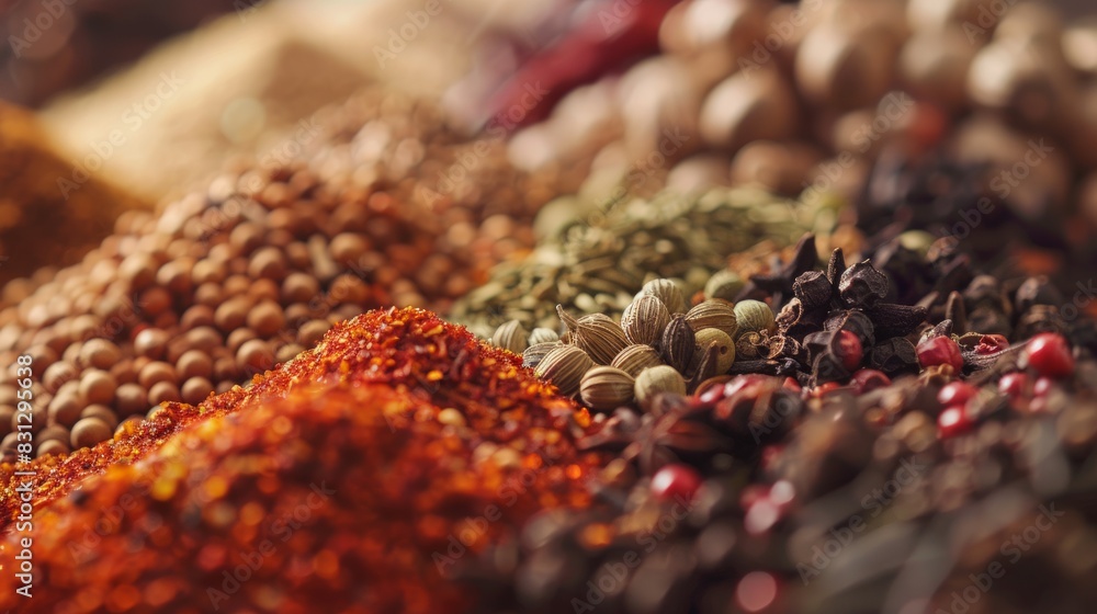 A variety of spices