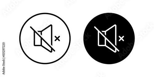 Mute icon set. for mobile concept and web design. vector illustration