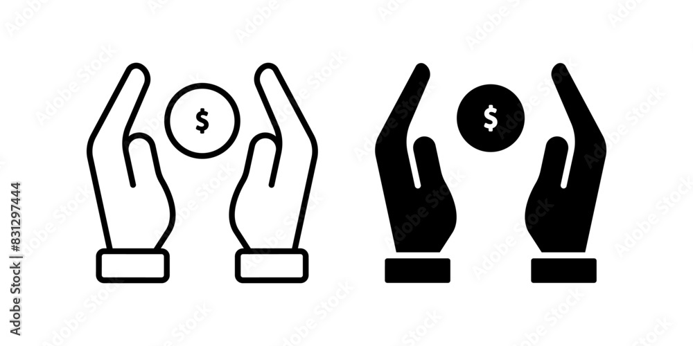 Save Money icon set. for mobile concept and web design. vector illustration Save Money icon set. for mobile concept and web design. vector illustration