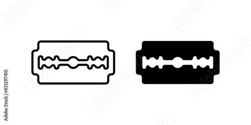 Razor blade icon set. for mobile concept and web design. vector illustration