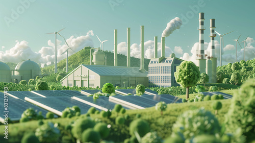 Sustainable Industry with Green Energy Solutions © SHUCKBLACK