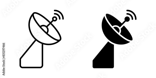 Satellite Dish icon set. for mobile concept and web design. vector illustration