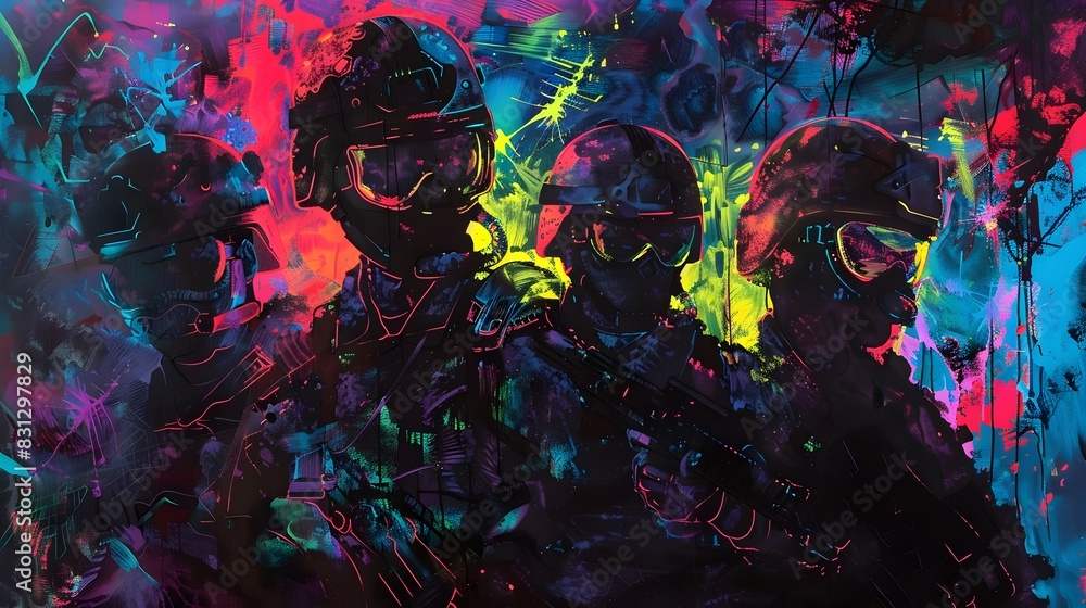 Fototapeta premium Vibrant Explosion of Color and Energy