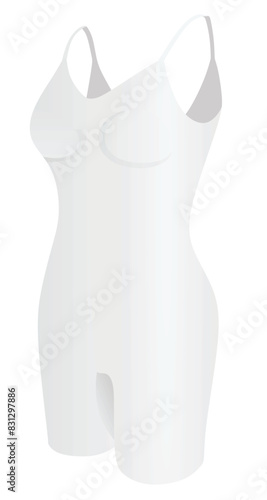 White sleeveless jumpsuit. vector illustration