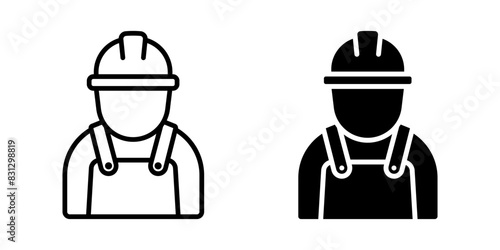 Construction worker icon set. for mobile concept and web design. vector illustration