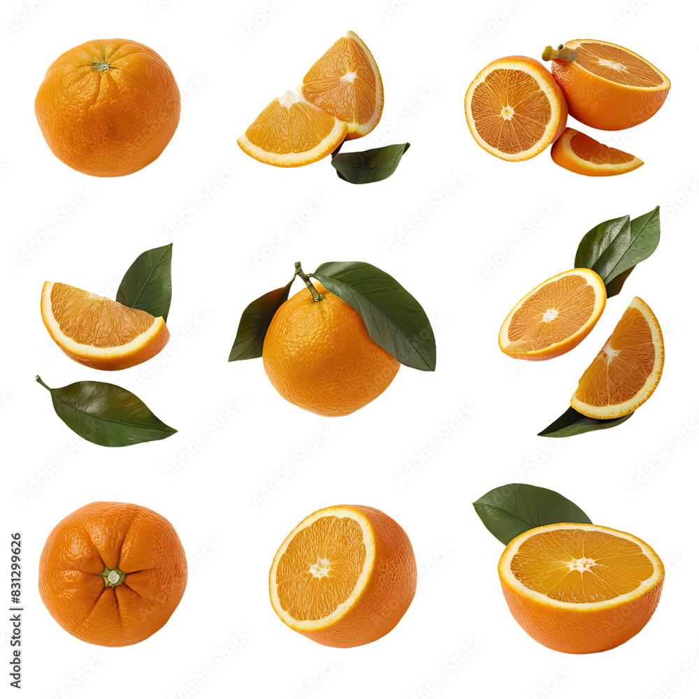 Isolated PNG Orange Fruit, GENERATIVE AI Isolated PNG Orange Fruit, GENERATIVE AI