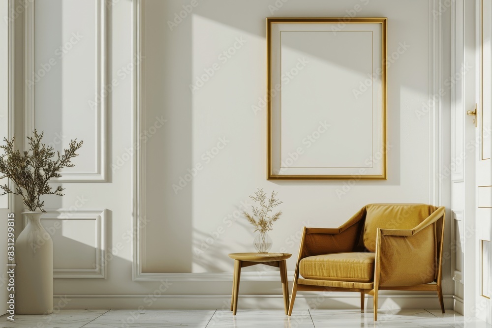 Empty Room With Chair and Mirror Empty Room With Chair and Mirror