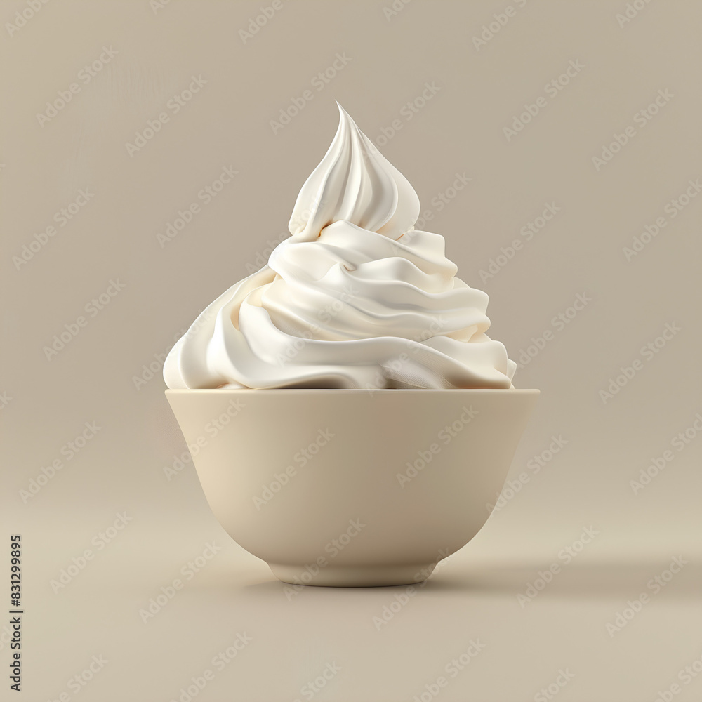 Homemade whipped cream look fluffy perfect Homemade whipped cream look fluffy perfect