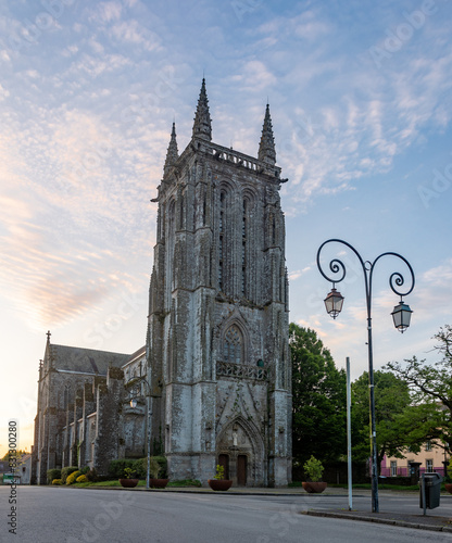 Ancienne Collégiale Saint-Trémeur
An ancient Gothic cathedral at sunrise in Carhaix-Plouguer, Brittany, France