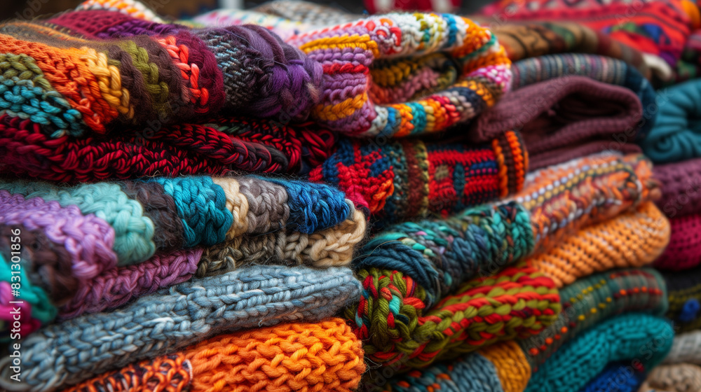 Knitted bright sweaters Knitted bright sweaters