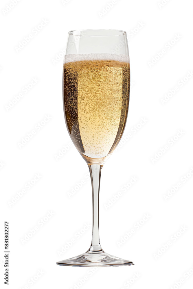 A champagne glass is filled with sparkling wine. The glass is tall and slender, with a clear stem. The wine inside is bubbly and effervescent isolated transparent background A champagne glass is filled with sparkling wine. The glass is tall and slender, with a clear stem. The wine inside is bubbly and effervescent isolated transparent background