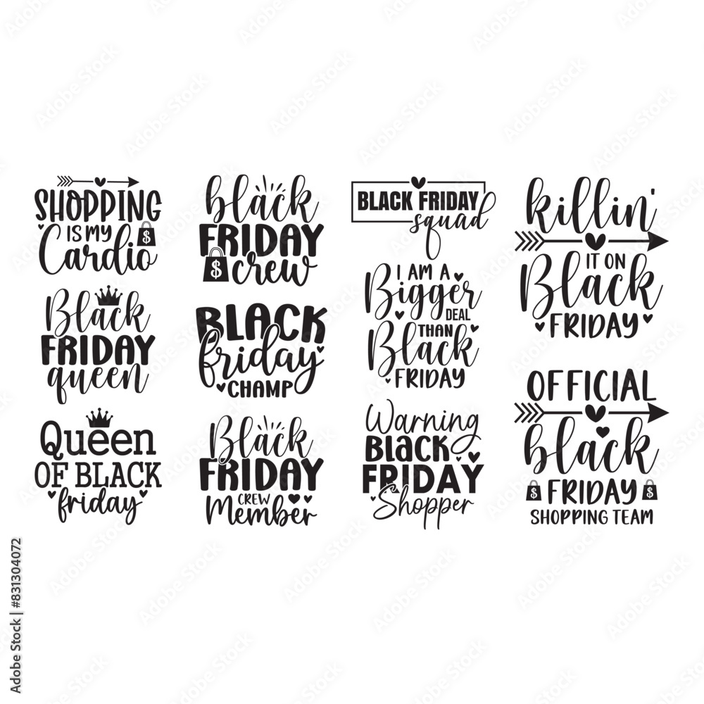 Fototapeta premium Black Friday SVG Bundle