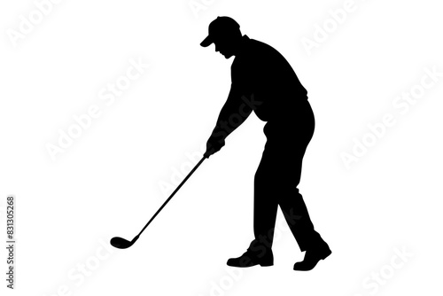 golfer silhouette vector illustration © CreativeDesigns