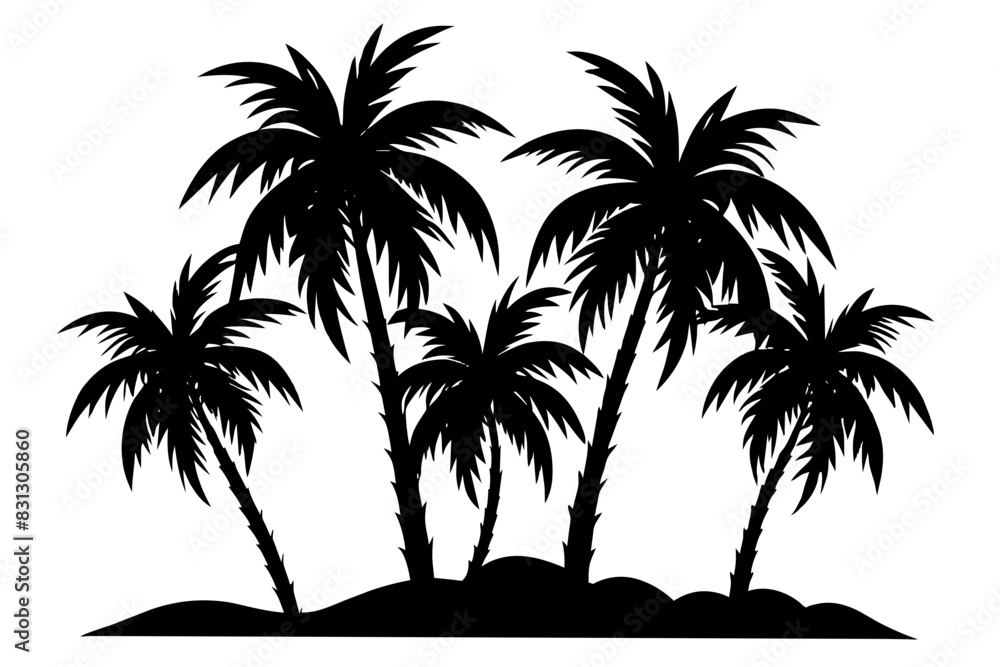 palm tree silhouette vector illustration