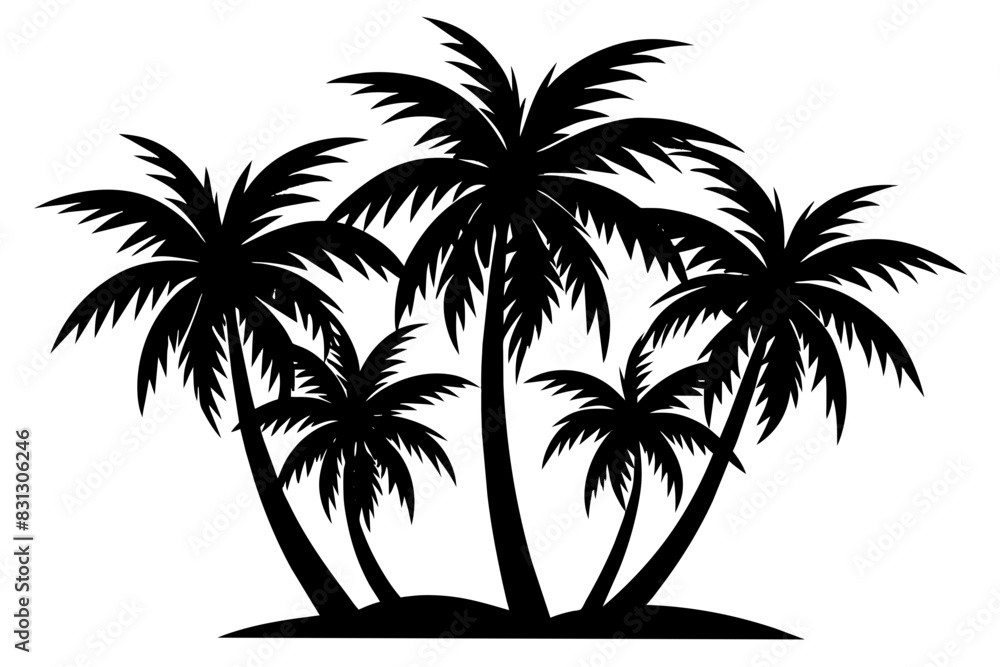 palm tree silhouette vector illustration