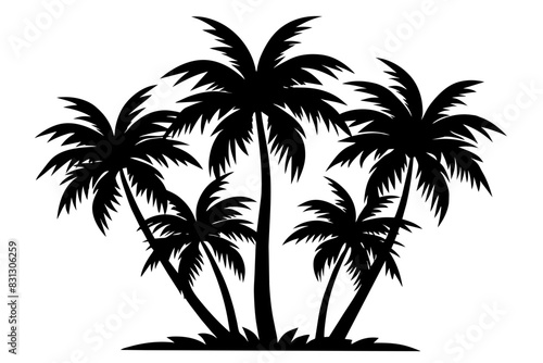 palm tree silhouette vector illustration