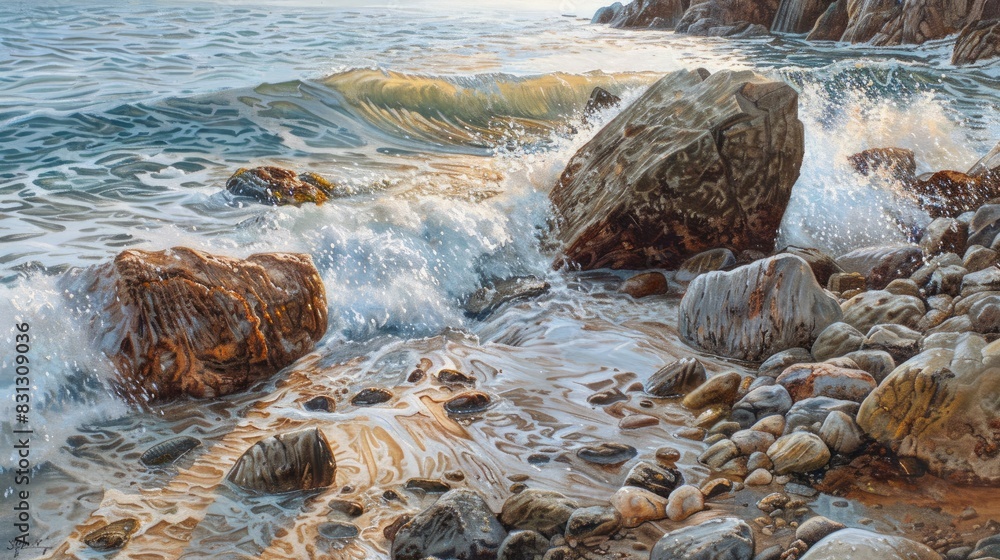Obraz premium Rocks on the shore