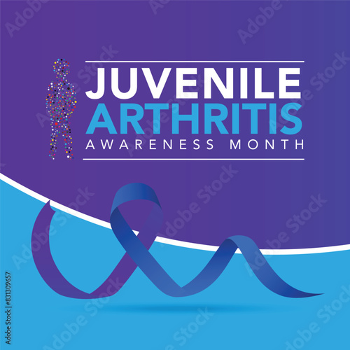 Juvenile Arthritis awareness month is observed every year in July. The most common symptoms of the disease are joint swelling, pain and stiffness, it is usually an autoimmune disorder. Vector art