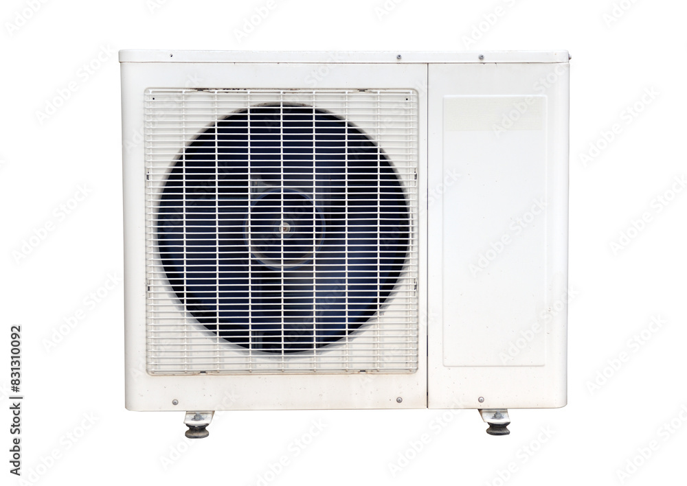 Old rusty air conditioner isolated on white background. Old rusty air conditioner isolated on white background.