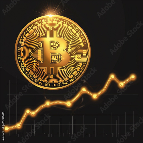 Bitcoin trending upwards in value © William