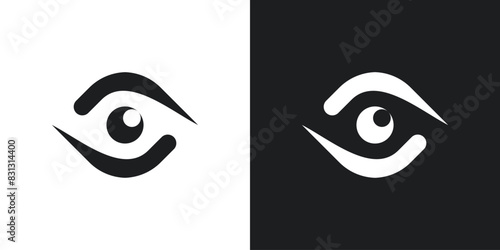 Eye care logo design. Premium Vector