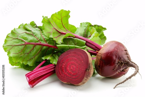 a beets with leaves photo