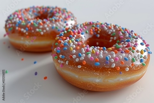 Colorful sprinkle donut, perfect for a cheerful treat that brings a smile with every bite