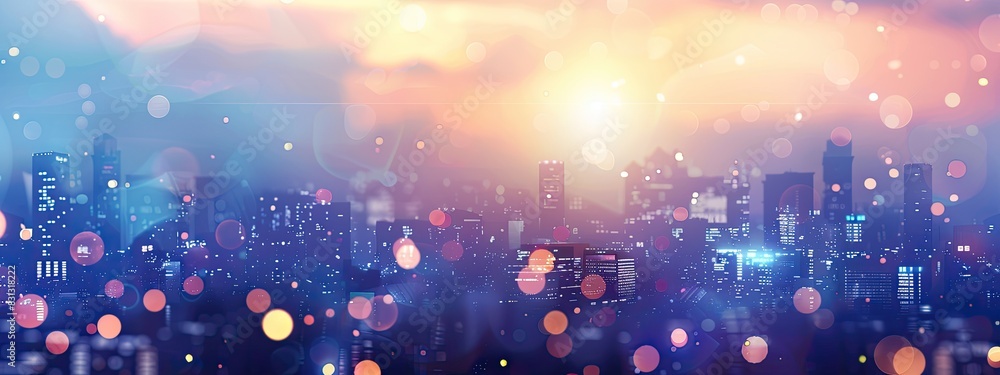 Blurred cityscape background with bokeh effect Blurred cityscape background with bokeh effect