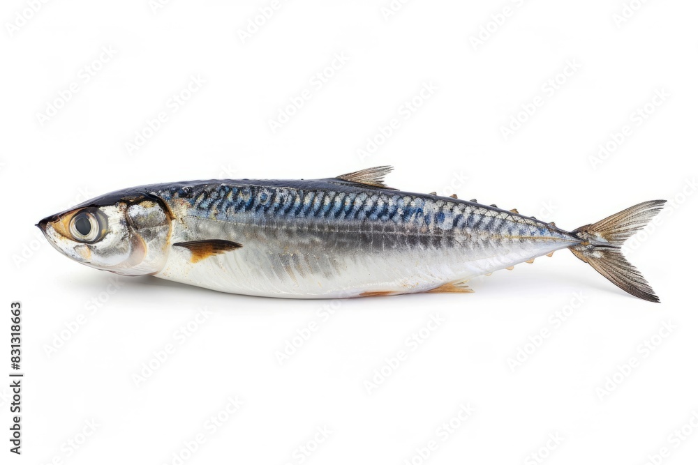 a single sardine fish isolated on white background a single sardine fish isolated on white background