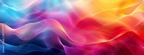 Wallpaper Mural Beautiful abstract background with a colorful gradient and smooth wavy shapes. Modern wallpaper design Torontodigital.ca