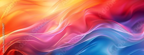 Beautiful abstract background with a colorful gradient and smooth wavy shapes. Modern wallpaper design