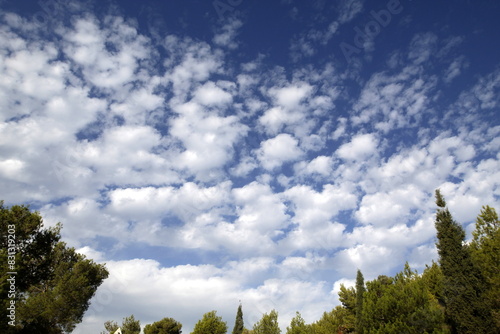 Rain clouds cover the sky in northern Israel.