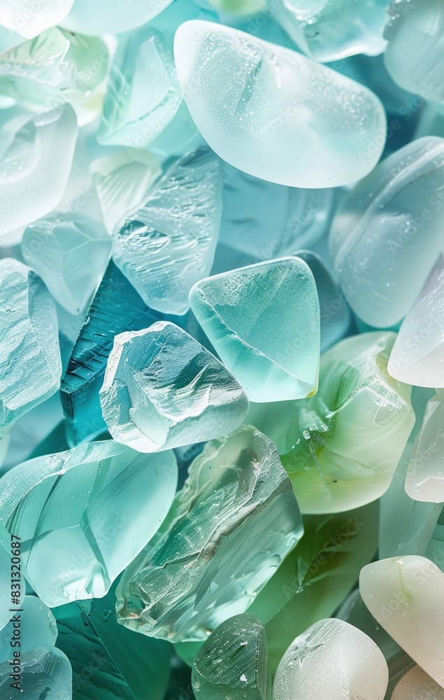 closeup of beautiful sea glass in light blue and green colors closeup of beautiful sea glass in light blue and green colors