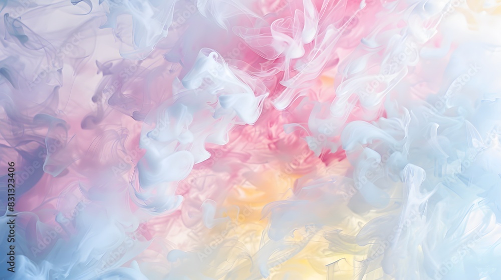Fototapeta premium Abstract Pastel Watercolor Floral Background for Invitations