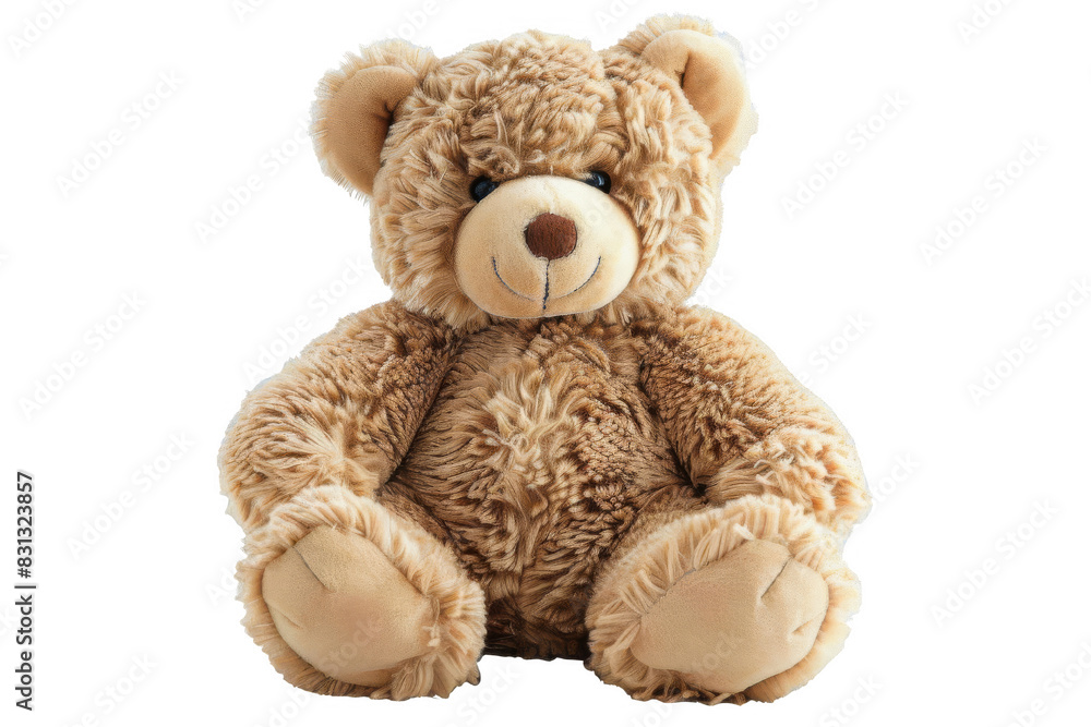 Cute and cuddly brown teddy bear, soft plush toy perfect for kids and gifts, isolated on white background. Cute and cuddly brown teddy bear, soft plush toy perfect for kids and gifts, isolated on white background.