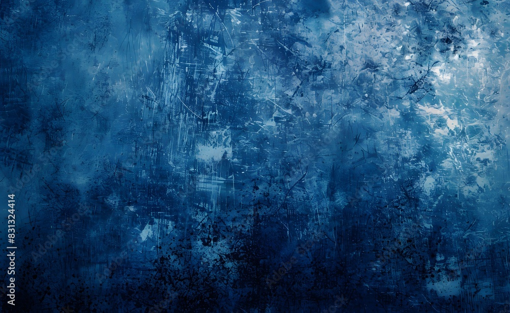 Obraz premium Abstract Blue Background with Grunge Texture and Copy Space