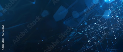 Futuristic Abstract Blue Background with Network Connections
