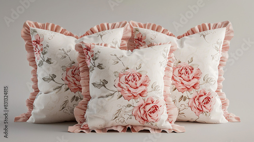 Ruffled cushions for a romantic and feminine look.
