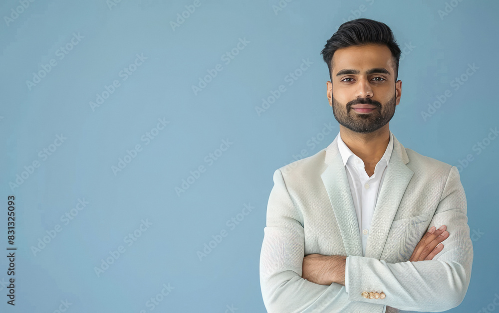 young indian businessman standing confidently young indian businessman standing confidently