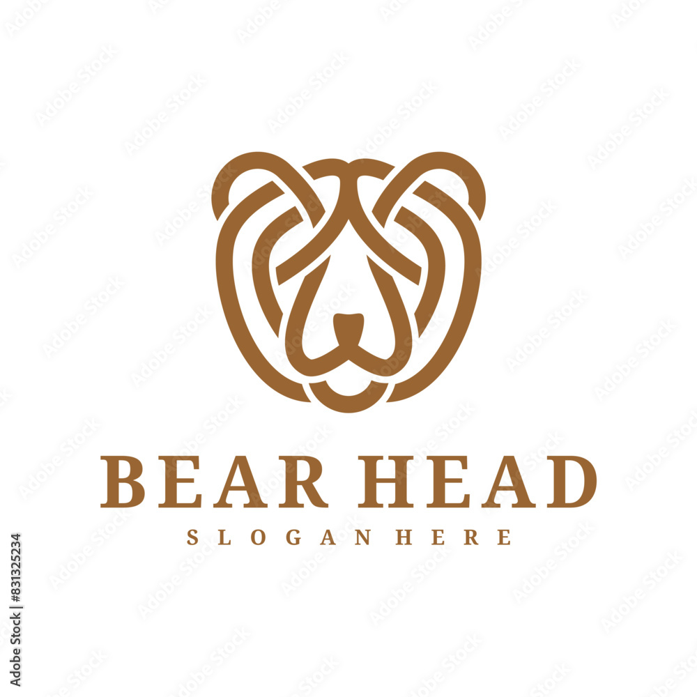 Bear logo vector template, Creative Bear head logo design concepts Bear logo vector template, Creative Bear head logo design concepts