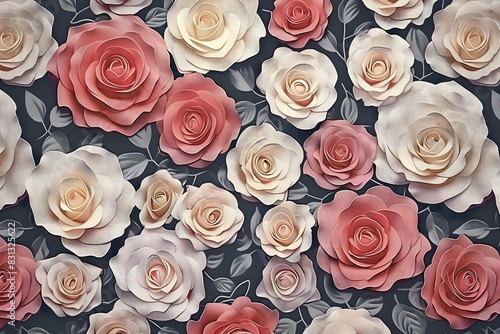  - Stunning rose patterns creating captivating floral backgrounds.  Delicate rose patterns offering beautiful floral background designs.