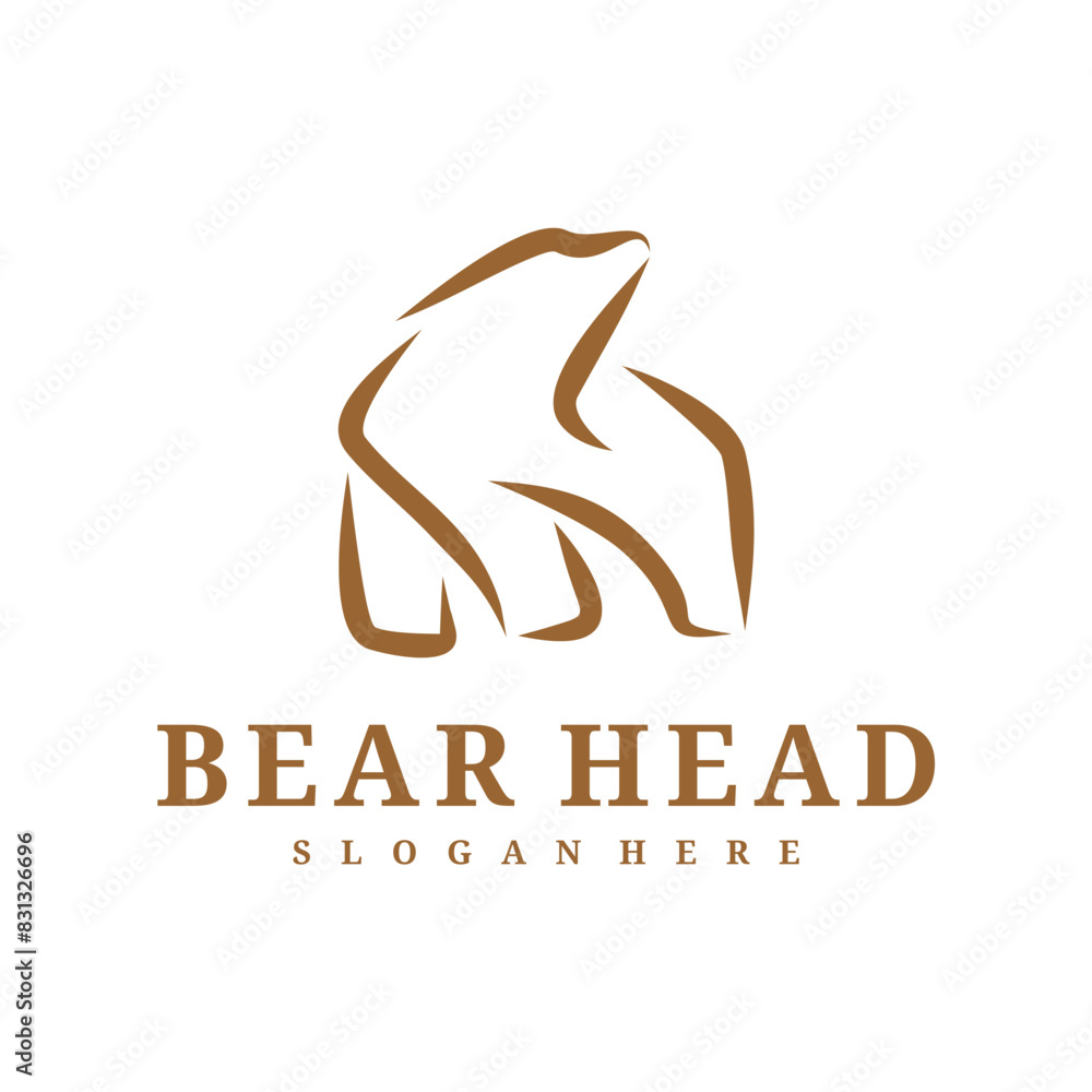 custom made wallpaper toronto digitalBear logo vector template, Creative Bear head logo design concepts