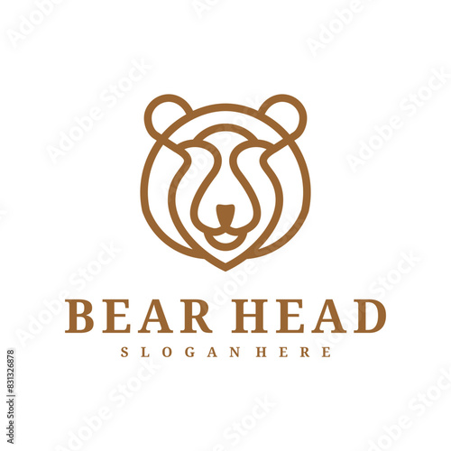 Bear logo vector template, Creative Bear head logo design concepts