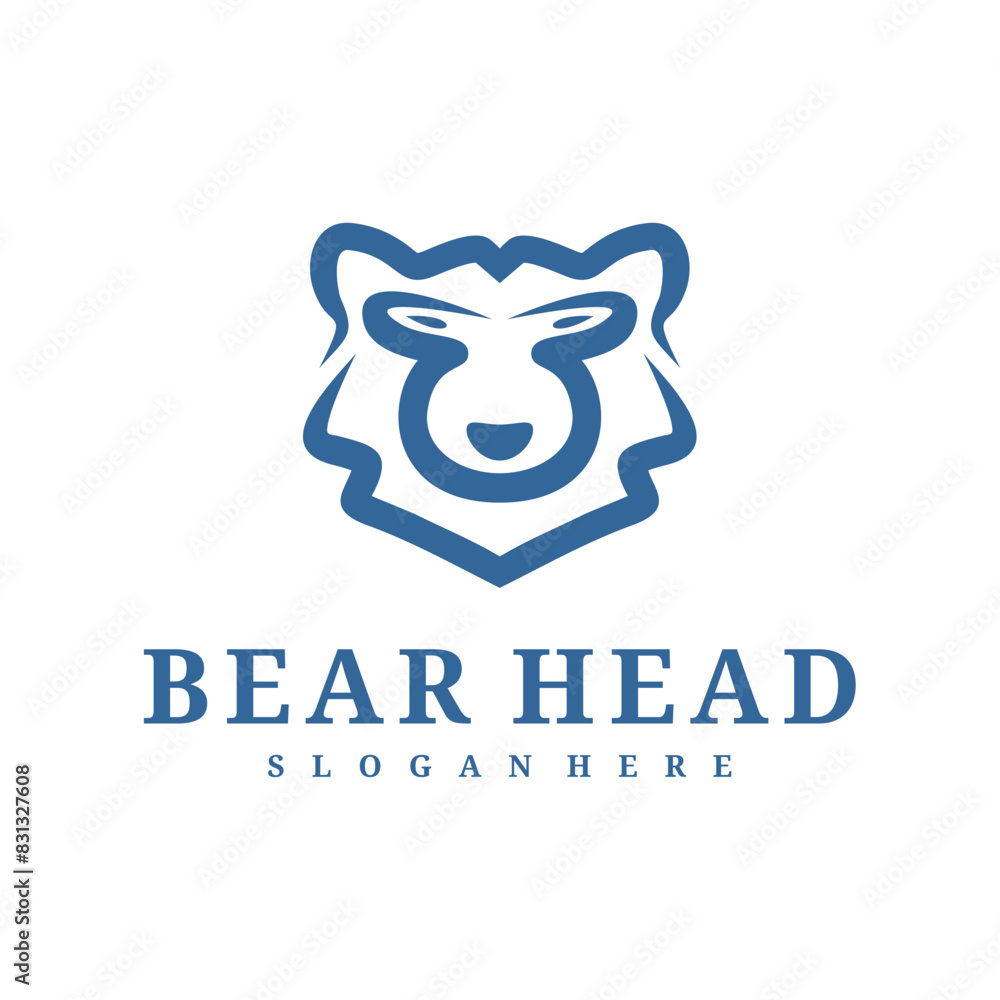 Obraz premium Bear logo vector template, Creative Bear head logo design concepts