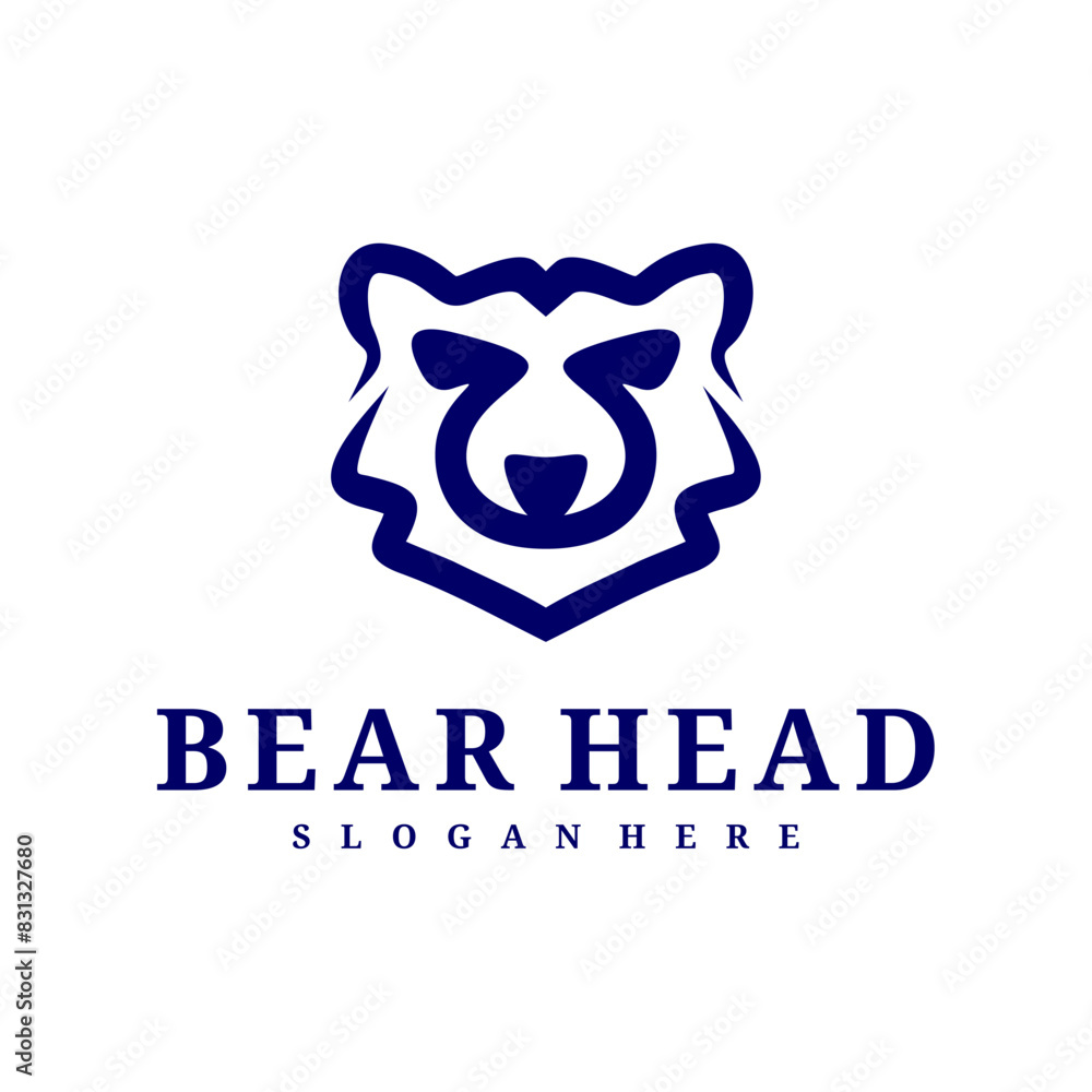 Bear logo vector template, Creative Bear head logo design concepts