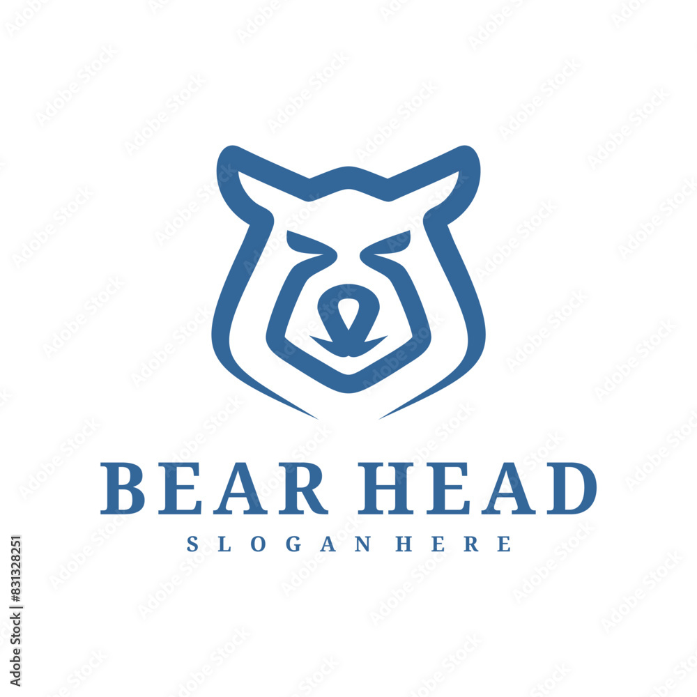 Bear logo vector template, Creative Bear head logo design concepts Bear logo vector template, Creative Bear head logo design concepts