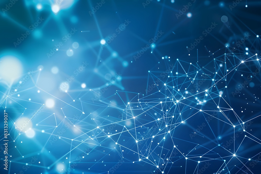 Abstract Technology Background with Polygonal Network Abstract Technology Background with Polygonal Network