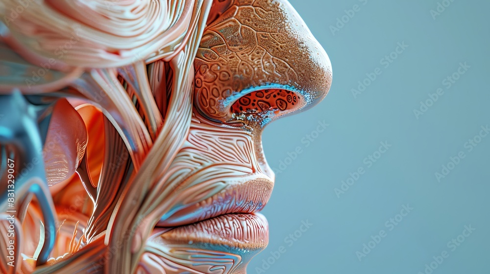 Full Face Of 3d Rendered Illustration Of The Inside Structure And