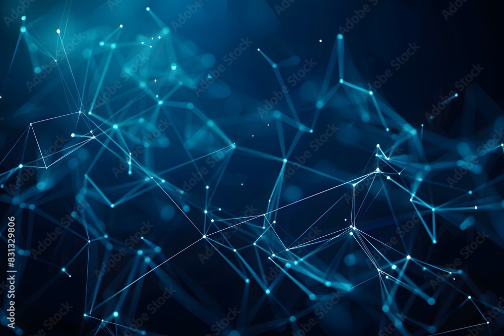 Abstract Technology Network Background with Geometric Shapes Abstract Technology Network Background with Geometric Shapes